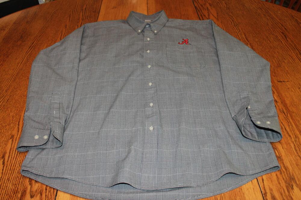 Alabama Crimson Tide Shirt Mens Large NCAA Football Button Up Dress‎ Wakefields